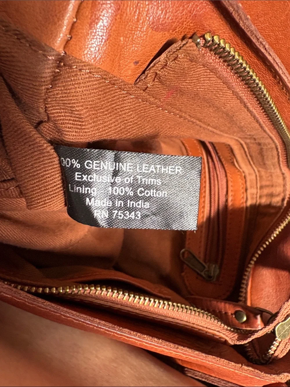 Classic Leather Messenger Bag in Cognac Brown